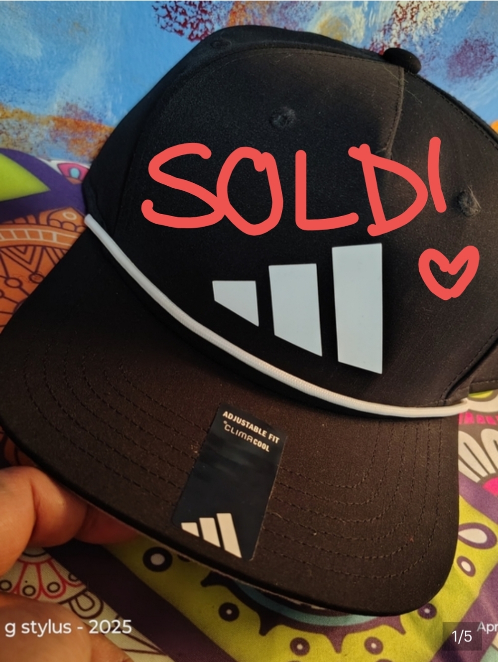 😲🔥ADIDAS SNAPBACK Black Performance Cap with White Logo ( Unisex)